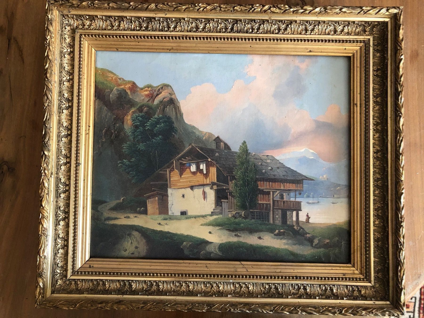 Dipinti: LANDSCHAFT. Antik. Öl auf Leinwand. – Usato da Wald ZH venduto da mlnt