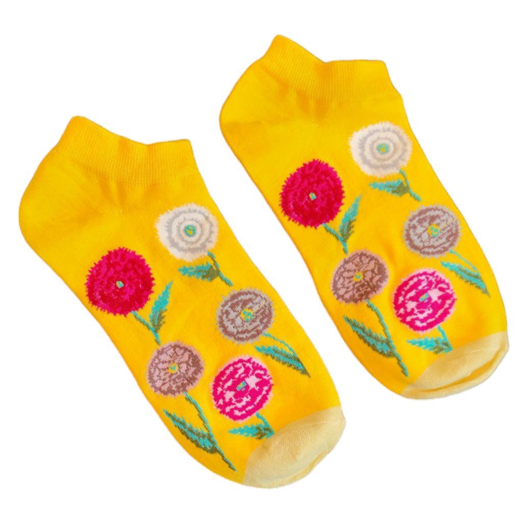 Calze: Sneaker-Socken Blumen / Flowers – Nuovo e nell'imballaggio originale da Zürich venduto da amysmith