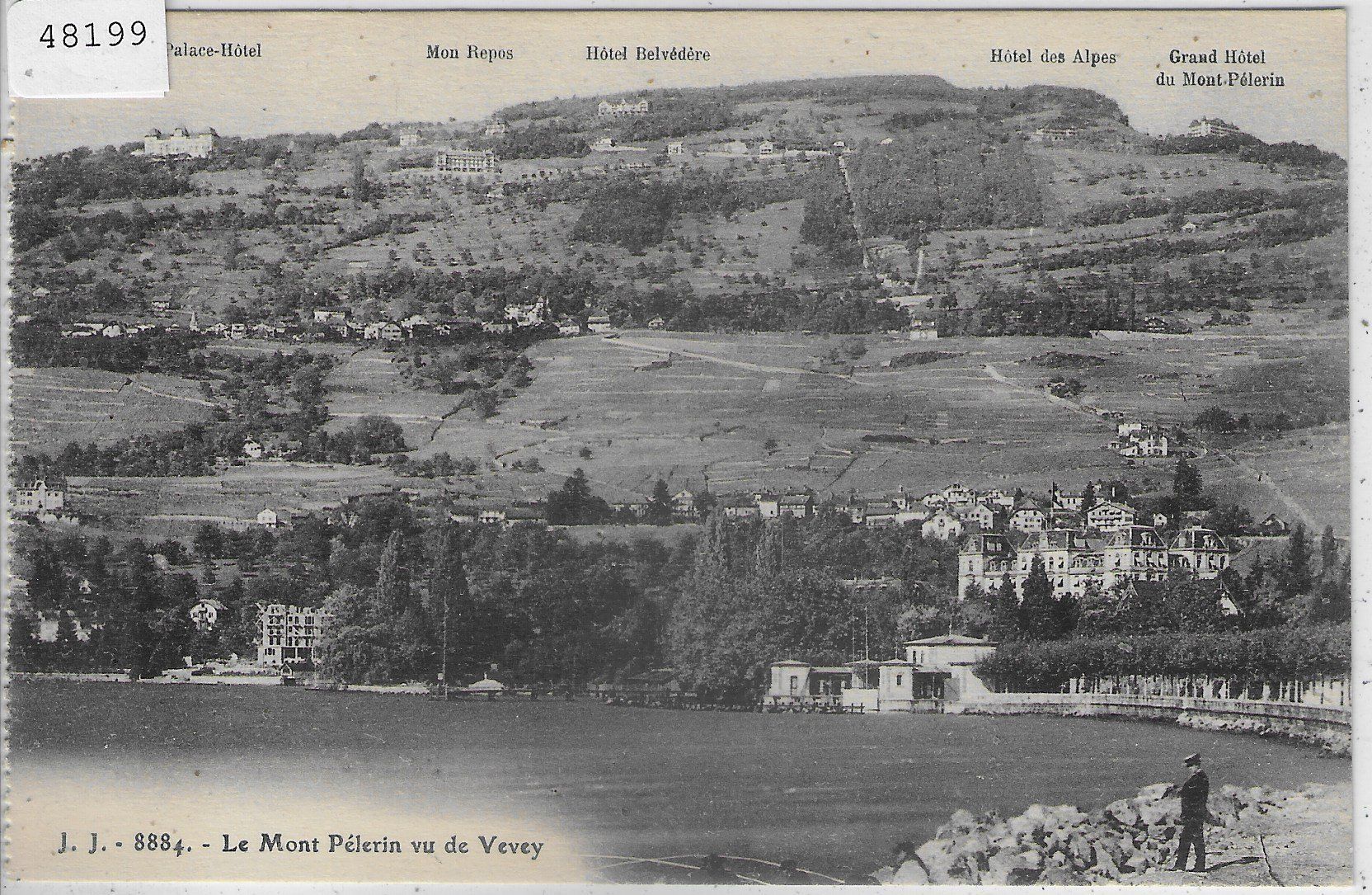 Ansichtskarten: Le Mont Pelerin vu de Vevey – Gebraucht aus Ettingen von Kartenplanet