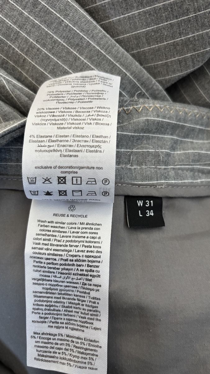 Pantaloni: Only&Sons Stoffhose grau gestreift Gr. 31/34 – Nuovo (secondo la descrizione) da Vilters venduto da Sidsel_M 3