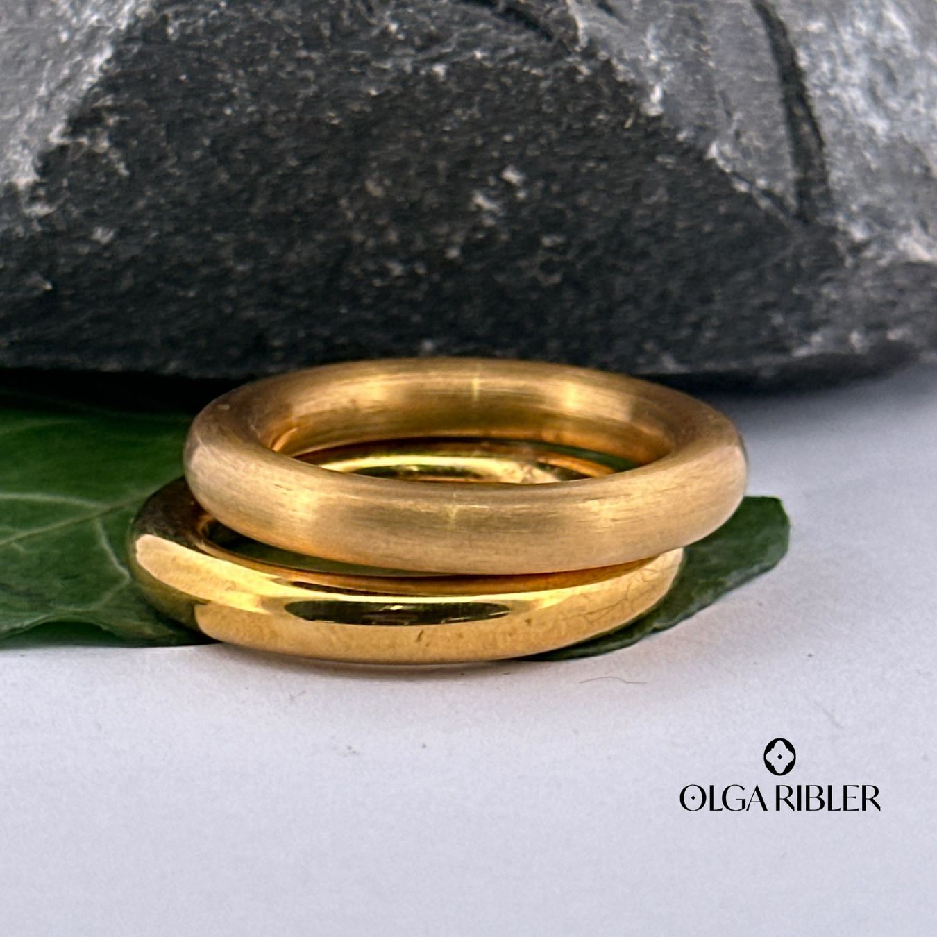 Olga Ribler Anelli: Edelstahl Set aus 2 Ringen Grösse 60 – Nuovo (secondo la descrizione) da Luzern venduto da Schmuckoutlet 4