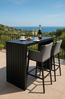 Outdoor Aluminium Bar mit 4 Barhocker wetterfest Sunbrella