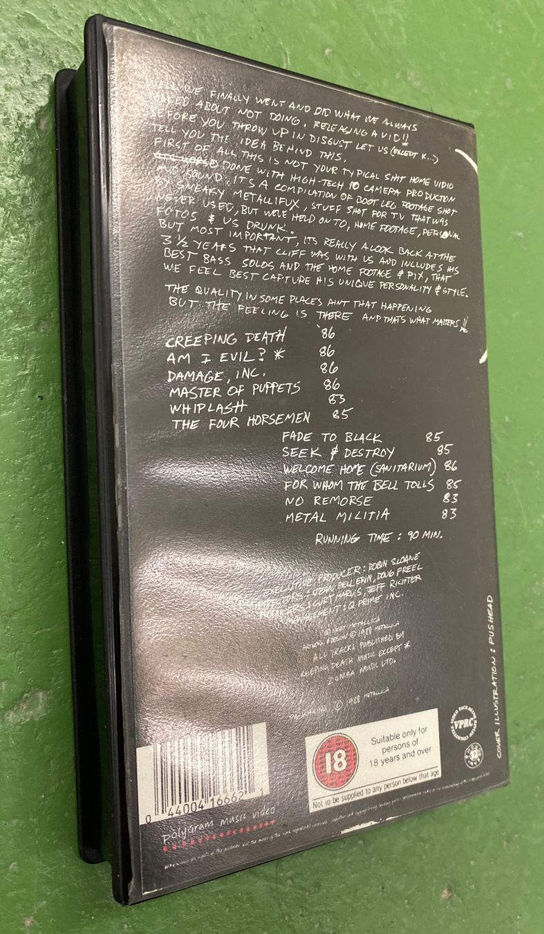 Alle VHS: Metallica: Home Vid Cliff 'Em All! – Gebraucht aus Basel von Ostschweiz06 4