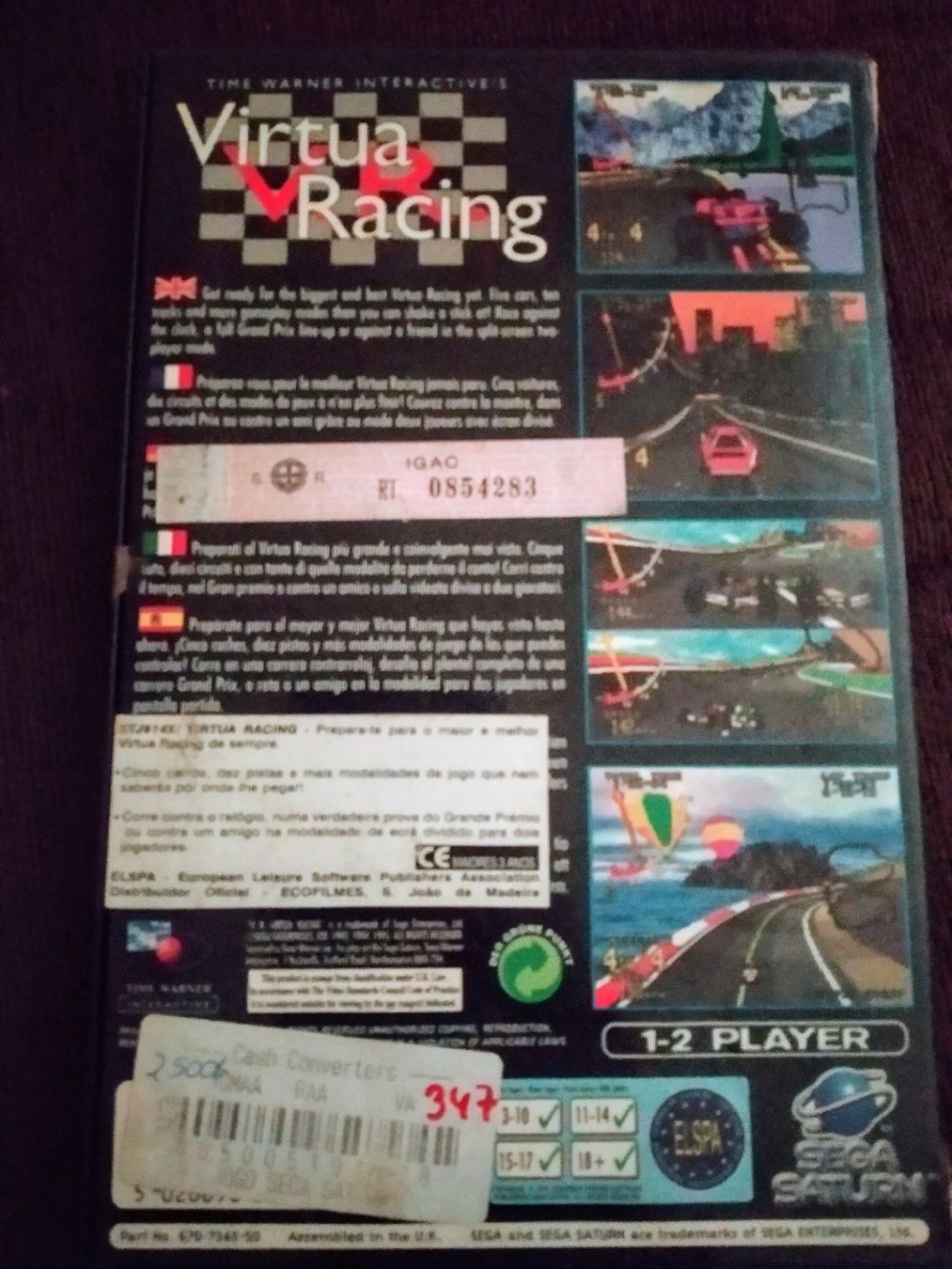 Sega Giochi: Sega Saturn - Virtua Racing – Difettoso da Fribourg venduto da PastGame 3