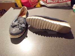 Halbschuh Grösse 36, blau/Glitzer