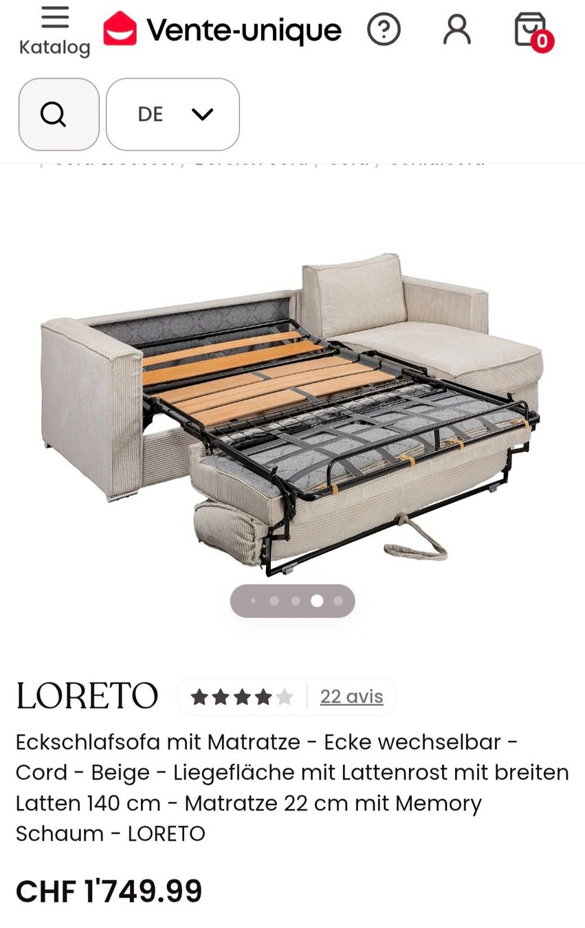Sofas: Sofa Schlafsofa mit Stauraum – Gebraucht aus Möhlin von Backfan-Marina 7
