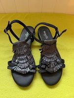 Sandales Minelli noires à franges  Taille 38  