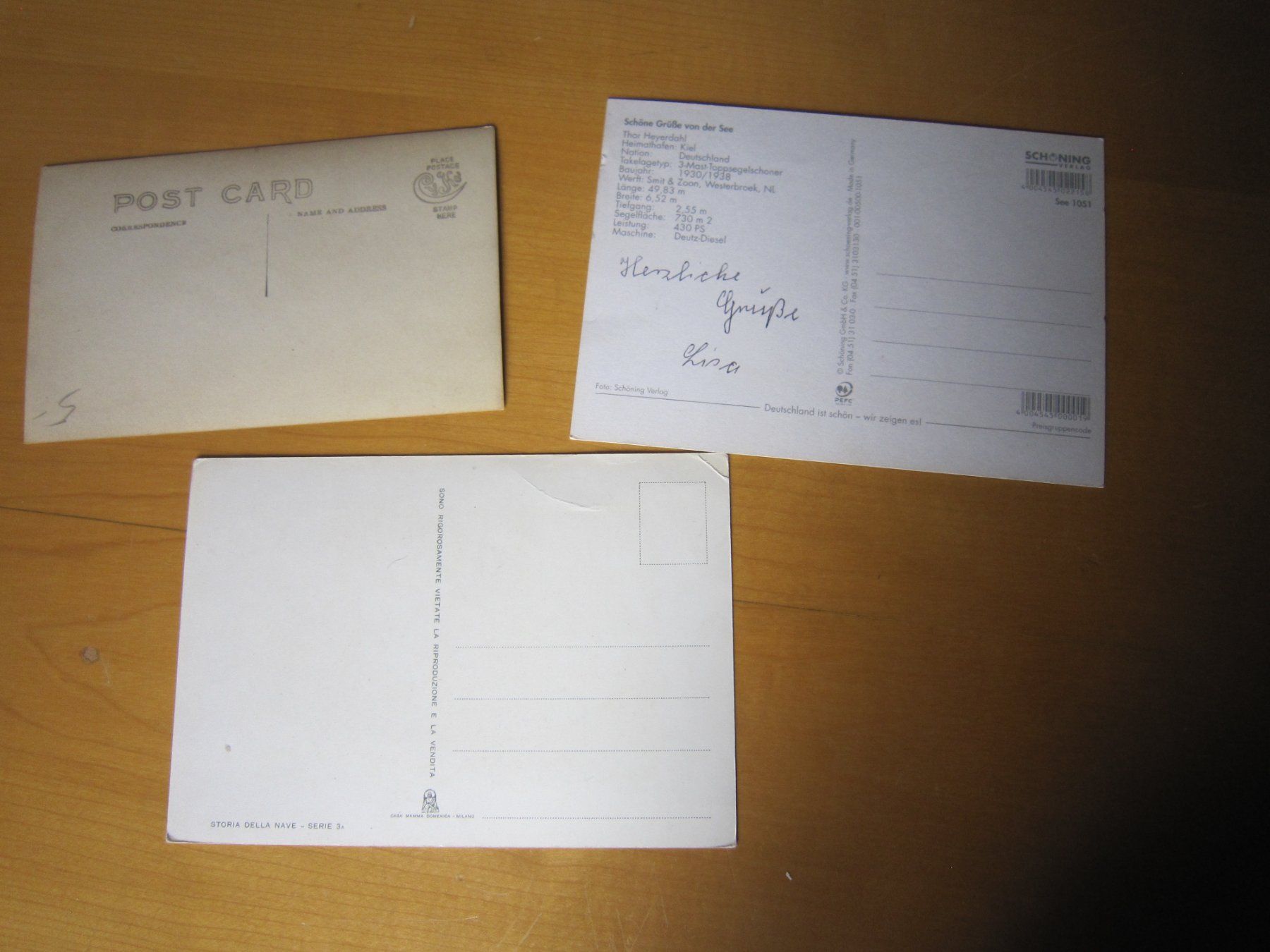 Cartoline postali: No 10 Schöne Postkarten Segelschiffe – Usato da Gordola venduto da Polentaefung 4