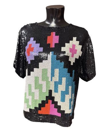 Ashish Pailletten Oberteil, Gr.L wie neu! ✨🖤