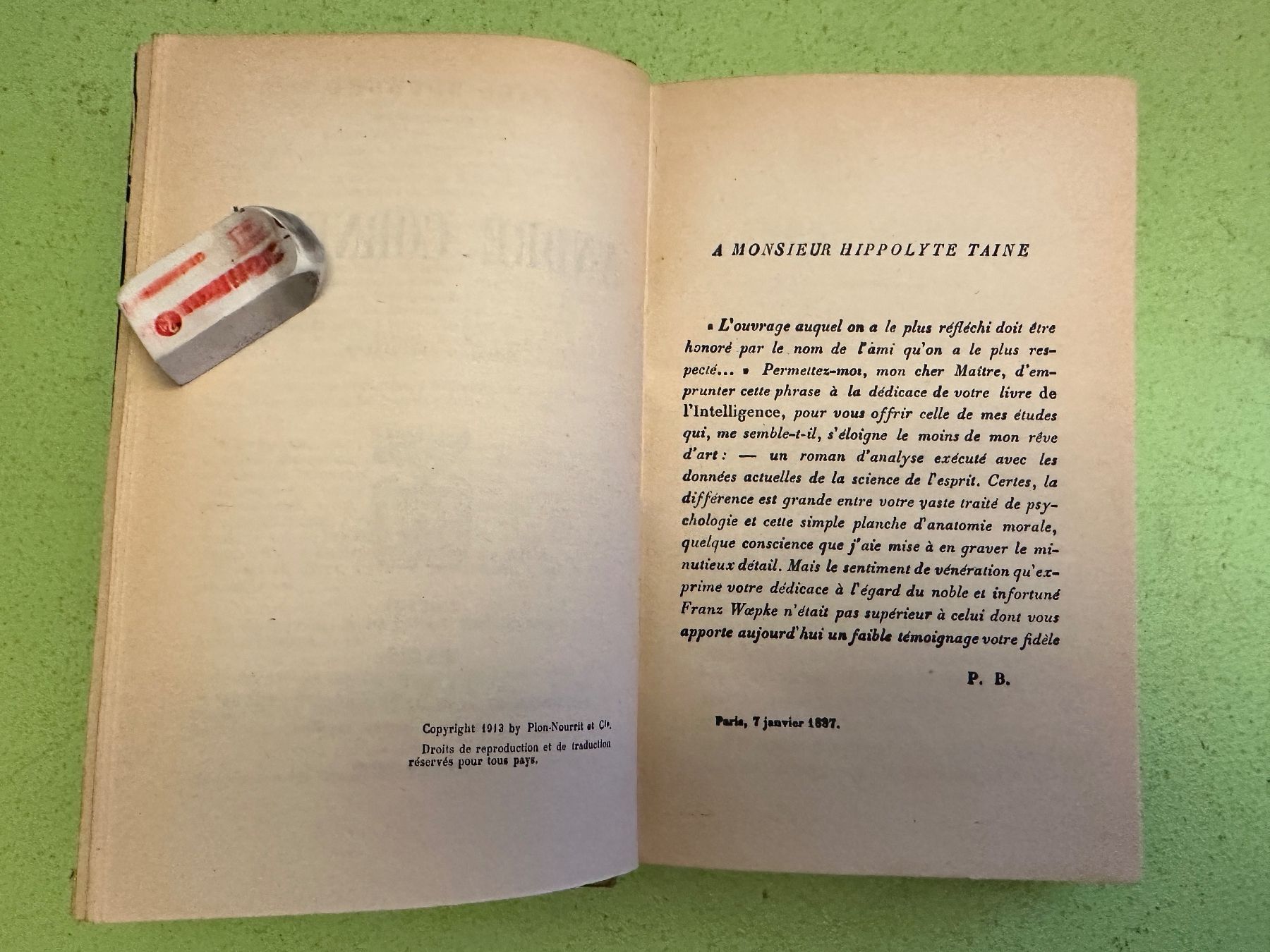 Libri: Paul Bourget: André Cornelis. 1913 – Usato da Zürich venduto da allp 2