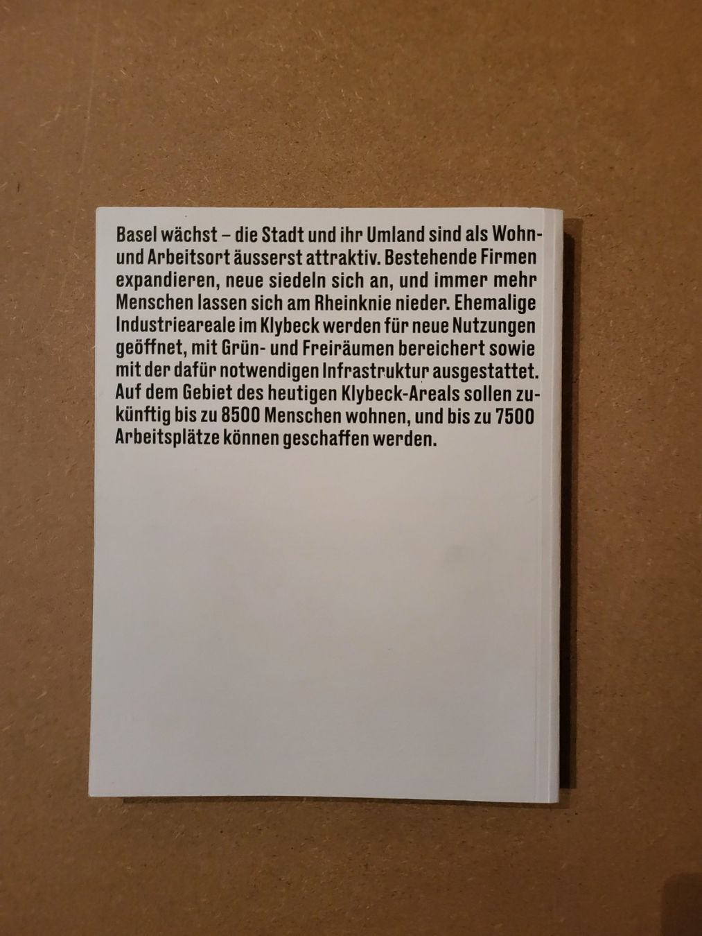 Libri: Klybeckplus / Leitbild / Basel – Usato da Genève venduto da Poupoulita 1