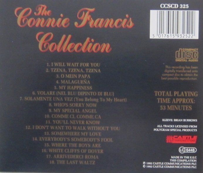 CD: Connie Francis - The Connie Francis Collection – Usato da Grüningen venduto da azulverde 1