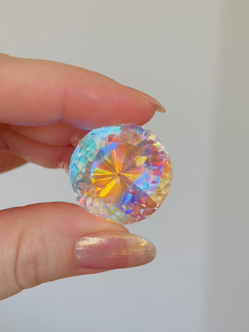 Pietre preziose: 68.80 Ct Mystic Round Cut Loose Gemstone – Nuovo e nell'imballaggio originale da Genève venduto da AWWA 8