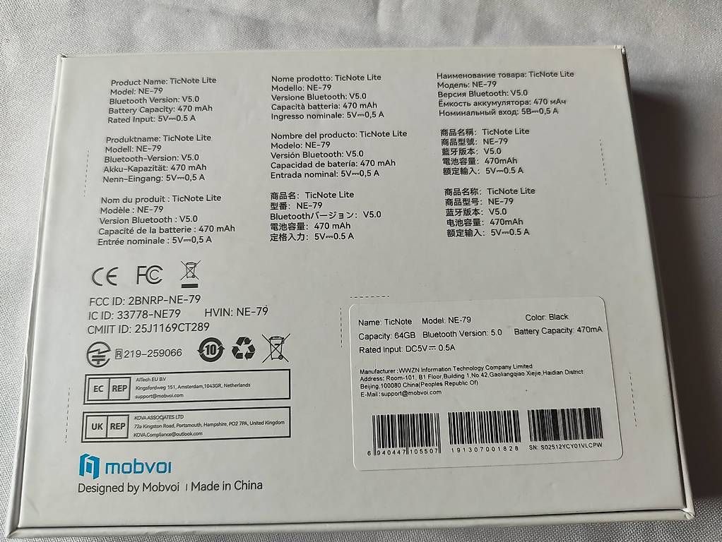 Aufnahmegeräte: Mobvoi TicNote Lite - KI-Sprachrekorder mit Transkription – Neu und originalverpackt aus St.Gallen von becks0815 4