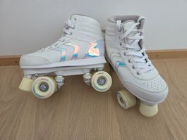 Patins à roulettes Quads Oxelo blanc taille 36 très bon état