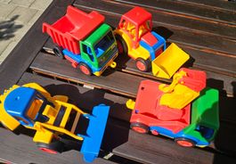 4er Set: Wader Spielzeug-Baustellenfahrzeuge für Kinder