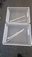 2x IKEA KOMPLEMENT Netzdrahtkorb mit Auszugschiene, weiß