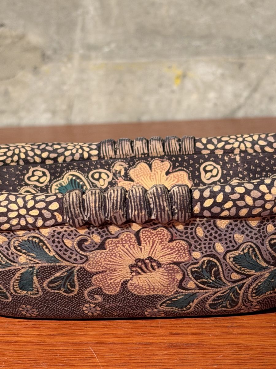 Alle Dekorationen: Vintage Batik Fabric Covered Basket Home Decor Display – Gebraucht aus Lausanne von vas_mbk2 1