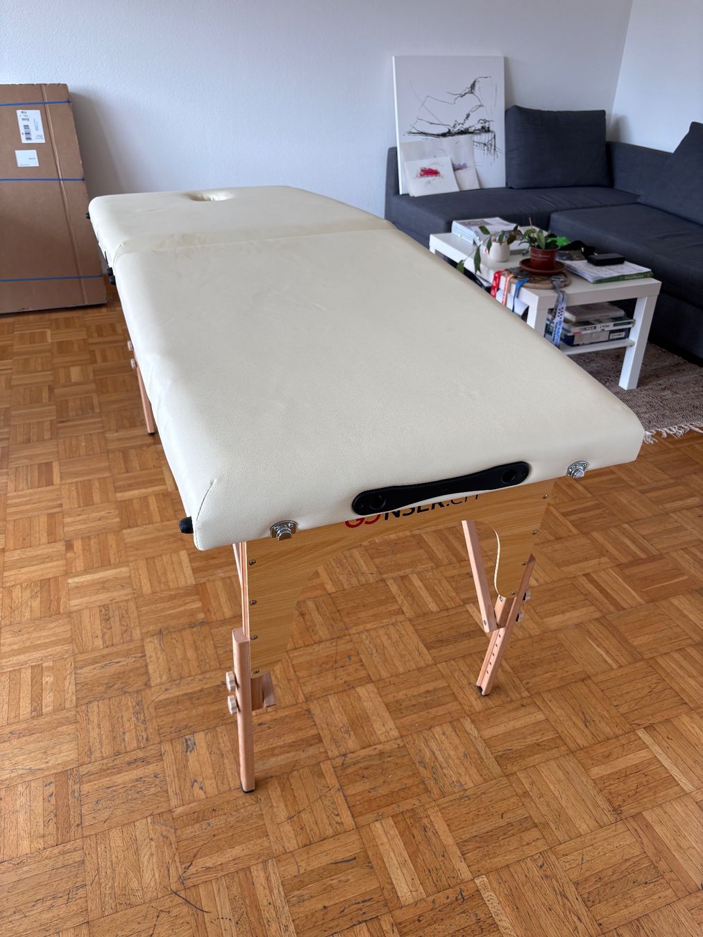 Sedie a sdraio: Ich ziehe um!! Klappbare Massageliege, Holzgestell – Usato da Schliern b. Köniz venduto da ebe_rlt7 5