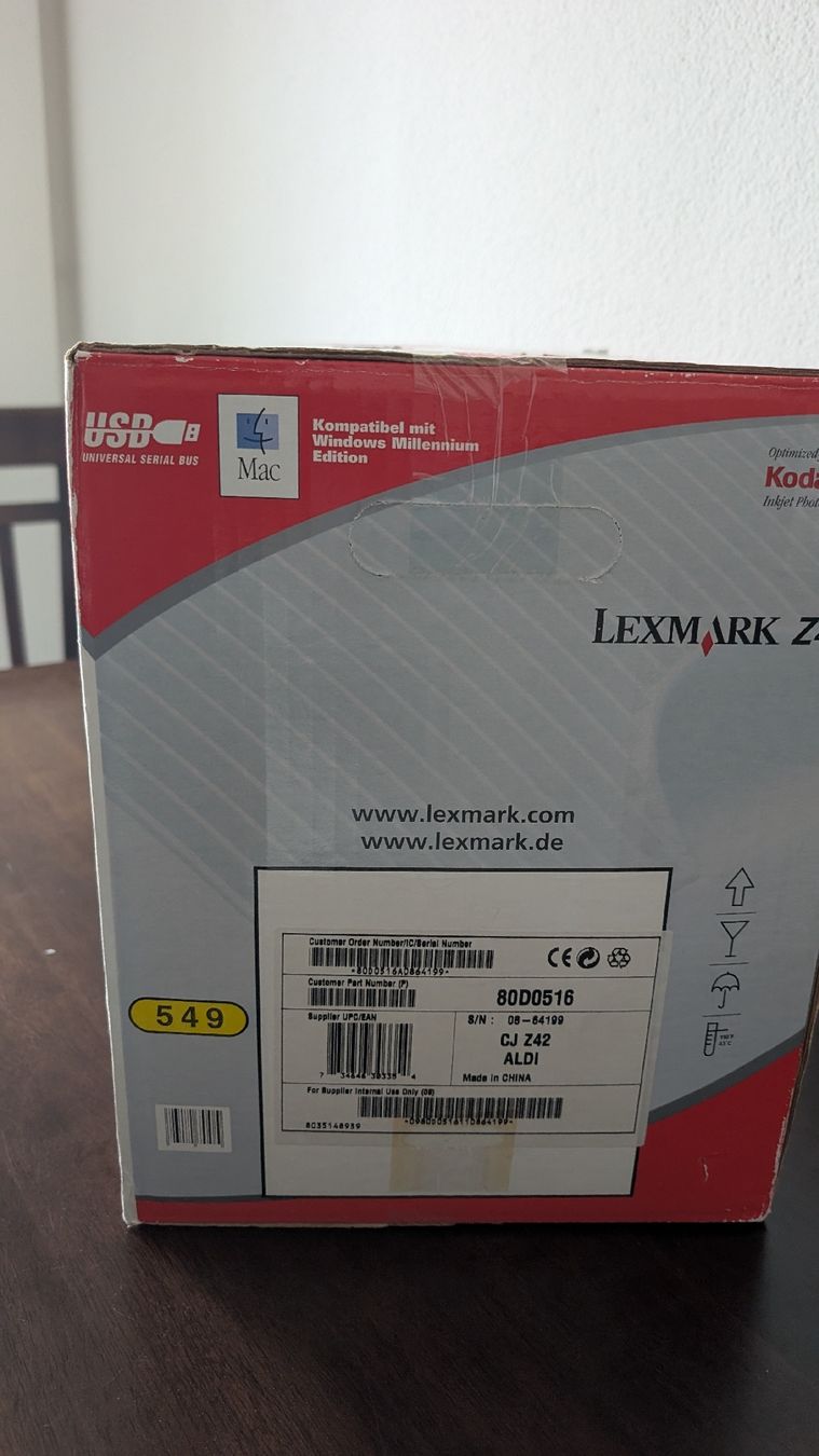 Lexmark Imprimantes: Lexmark Z42 Color Jetprinter Neu Originalverpackt – Neuf avec emballage d'origine à Rorschach par Obi-Wan85 5