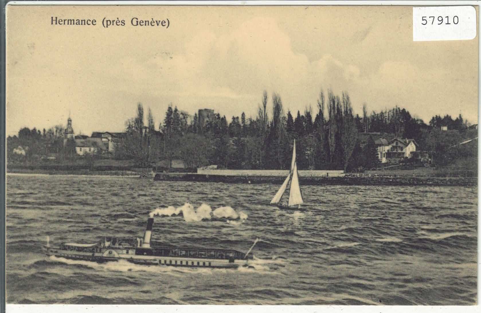 Ansichtskarten: Hermance pres Geneve - Dampfschiff – Gebraucht aus Ettingen von Kartenplanet