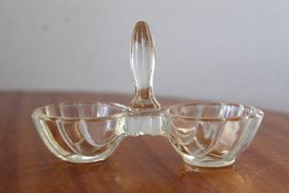 Salz- und Pfefferstreuer aus Glas . verm. 50er / 60er Jahre