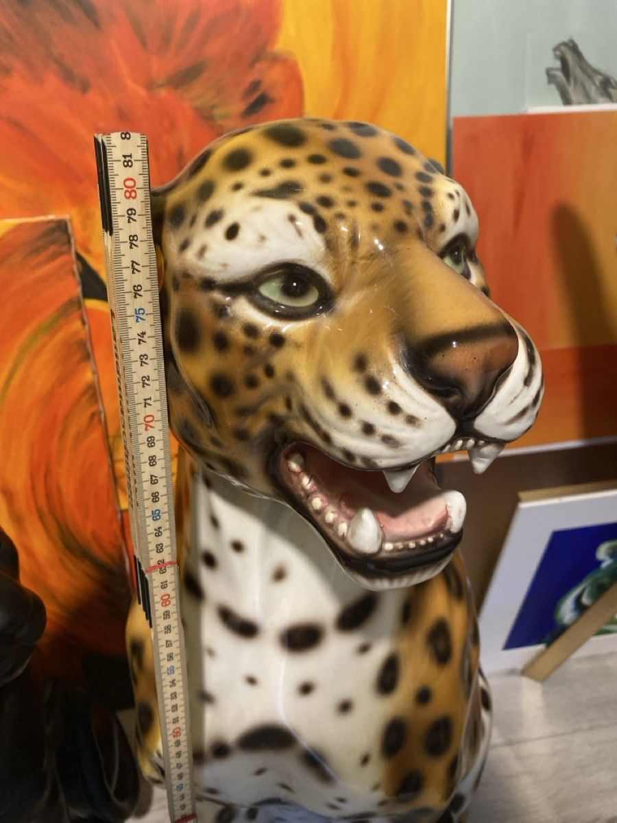 Figuren: antiker Porzellan Gepard – Gebraucht aus Wolfwil von ISAsShop 1