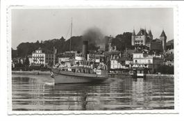 Nyon (VD) Abfahrt - Dampfschiff Simplon Raddampfer - 1940