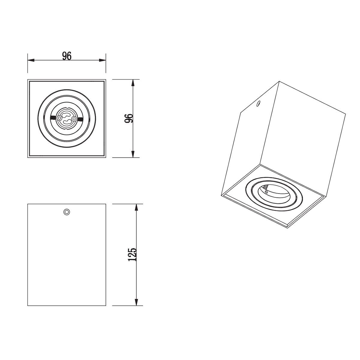 Lampade: Deckenleuchte, Quadratisch, 9 cm x 9 cm – Nuovo (secondo la descrizione) da Kreuzlingen venduto da Smart-Light 2