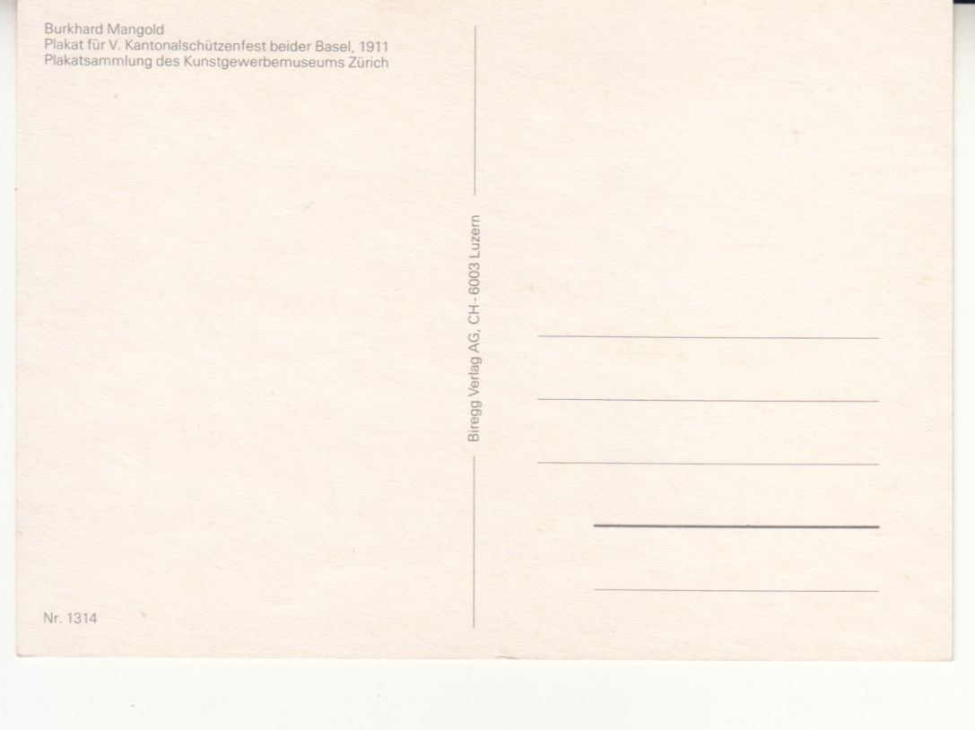 Cartoline postali: Kantonal Schützenfest Basel 1911, Retro – Usato da Bürglen TG venduto da StampGraf 1