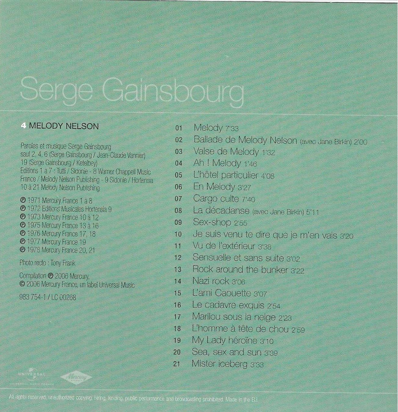 CD: Gainsbourg 5 CD's Box Set - Les cent plus belles chansons – Usato da Savagnier venduto da Ne2065 5