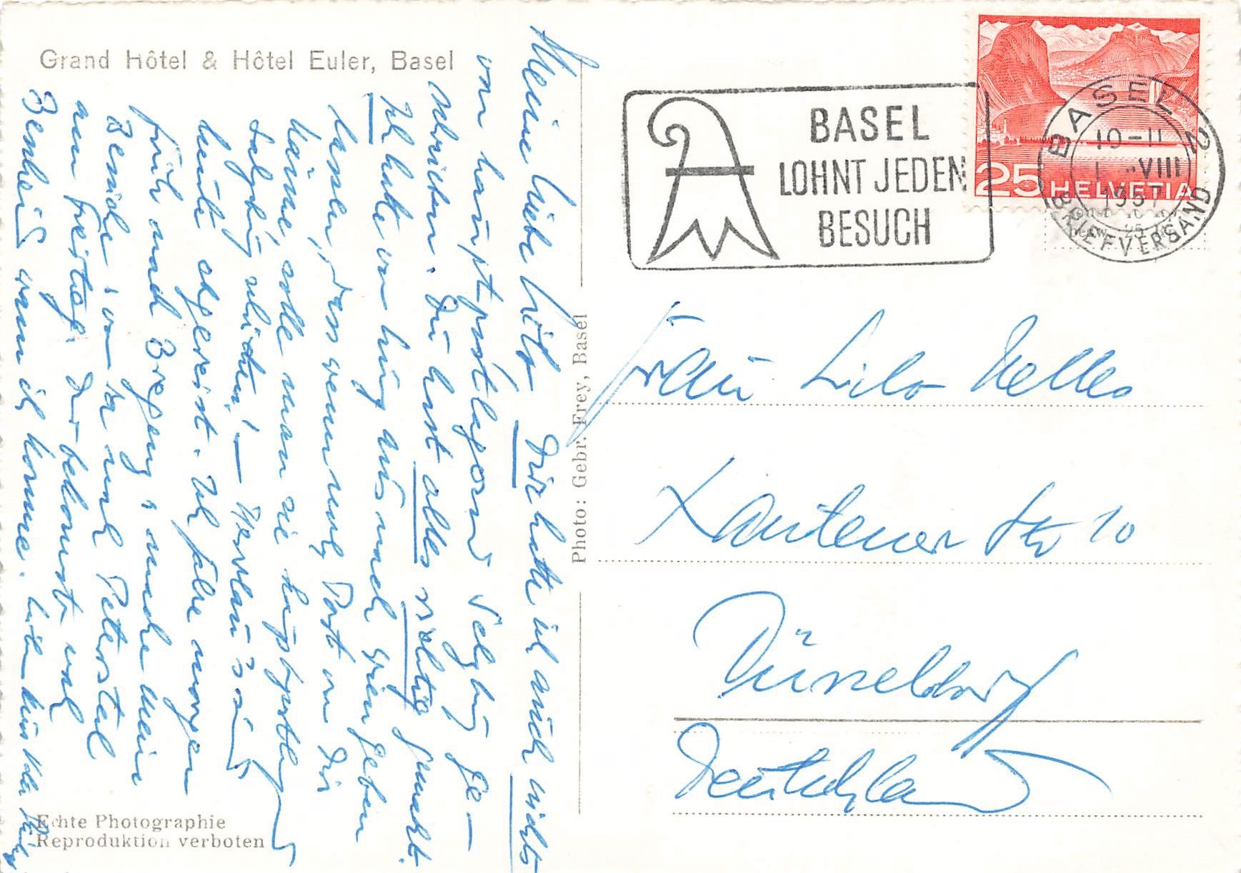 Cartoline postali: Grand hotel Basel G – Usato da Biasca venduto da Blenio71 1