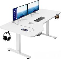 Schreibtisch höhenverstellbar elektrisch Gaming 160x75 weiss
