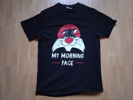 T-shirt Looney Tunes, "Sylvester", taille M, noir,