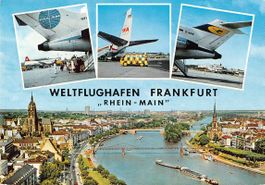 Schöne Ansichtkarte 1972 FLUGHAFEN FRANKFURT RHEIN-MAIN