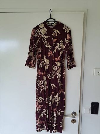 Vero Moda Maxikleid Blumenprint weinrot floral Grösse S
