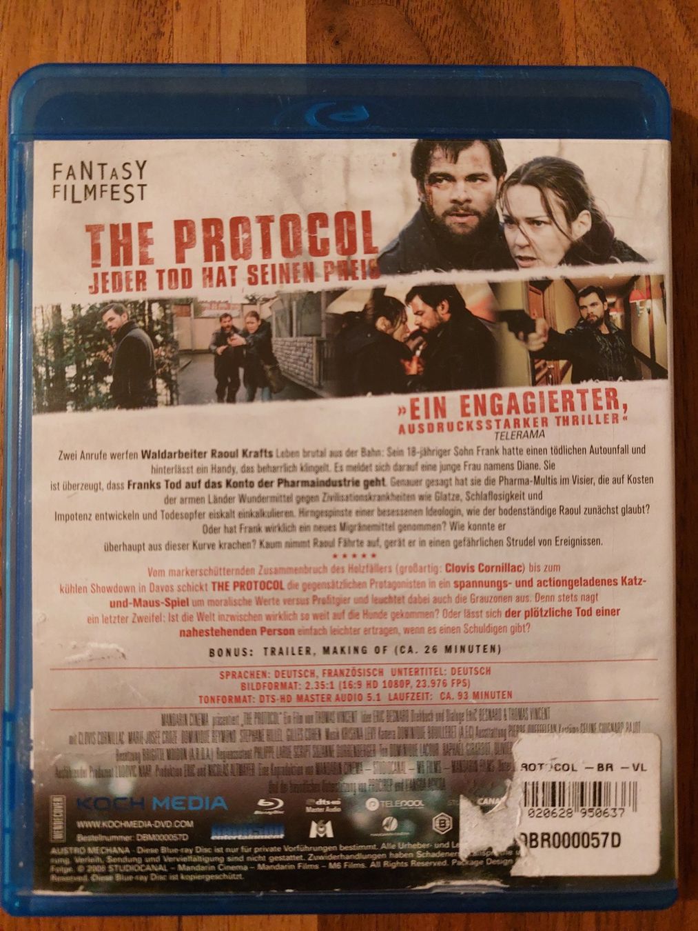 Tutti i DVDs: Blu Ray - The Protocol / Le nouveau protocole – Usato da Rheinfelden venduto da FilmAuktion 1