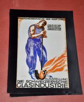 Plakat ca. 50 x 39 cm die Schweizerische Glasindustrie