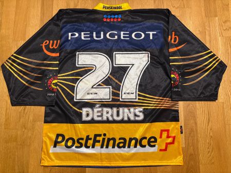 ORIGINAL SC BERN # 27 DÉRUNS TRIKOT SCB 2012/13 SIGNIERT XL