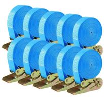 10 Stück Spanngurte mit Ratsche, 6m Lange 25mm Ratschengurte