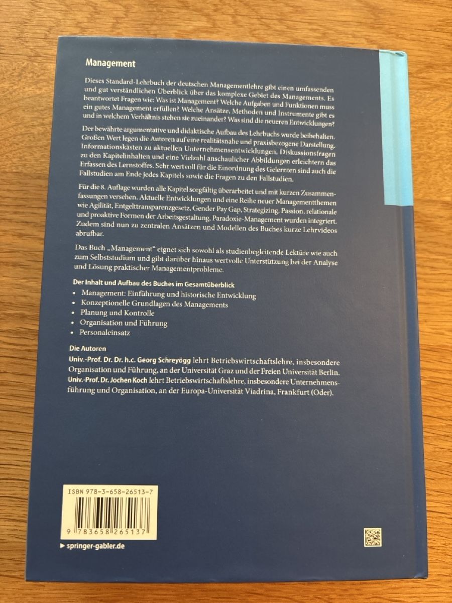 Libri: Buch Management – Nuovo e nell'imballaggio originale da Muhen venduto da Claudi1985 1