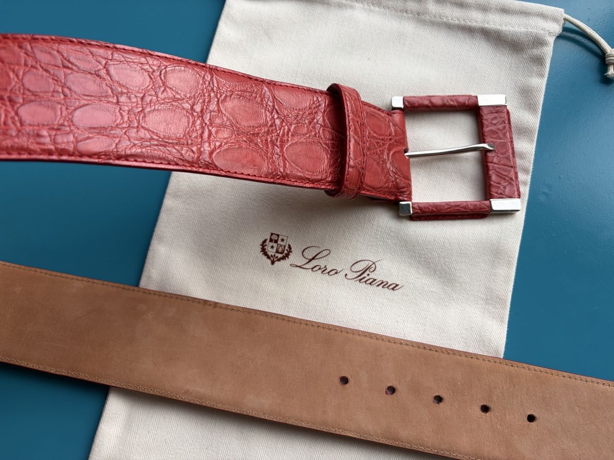 Loro Piana Cinture: Lori Piana croco leather belt 75cm – Usato da Zürich venduto da nat_k 5
