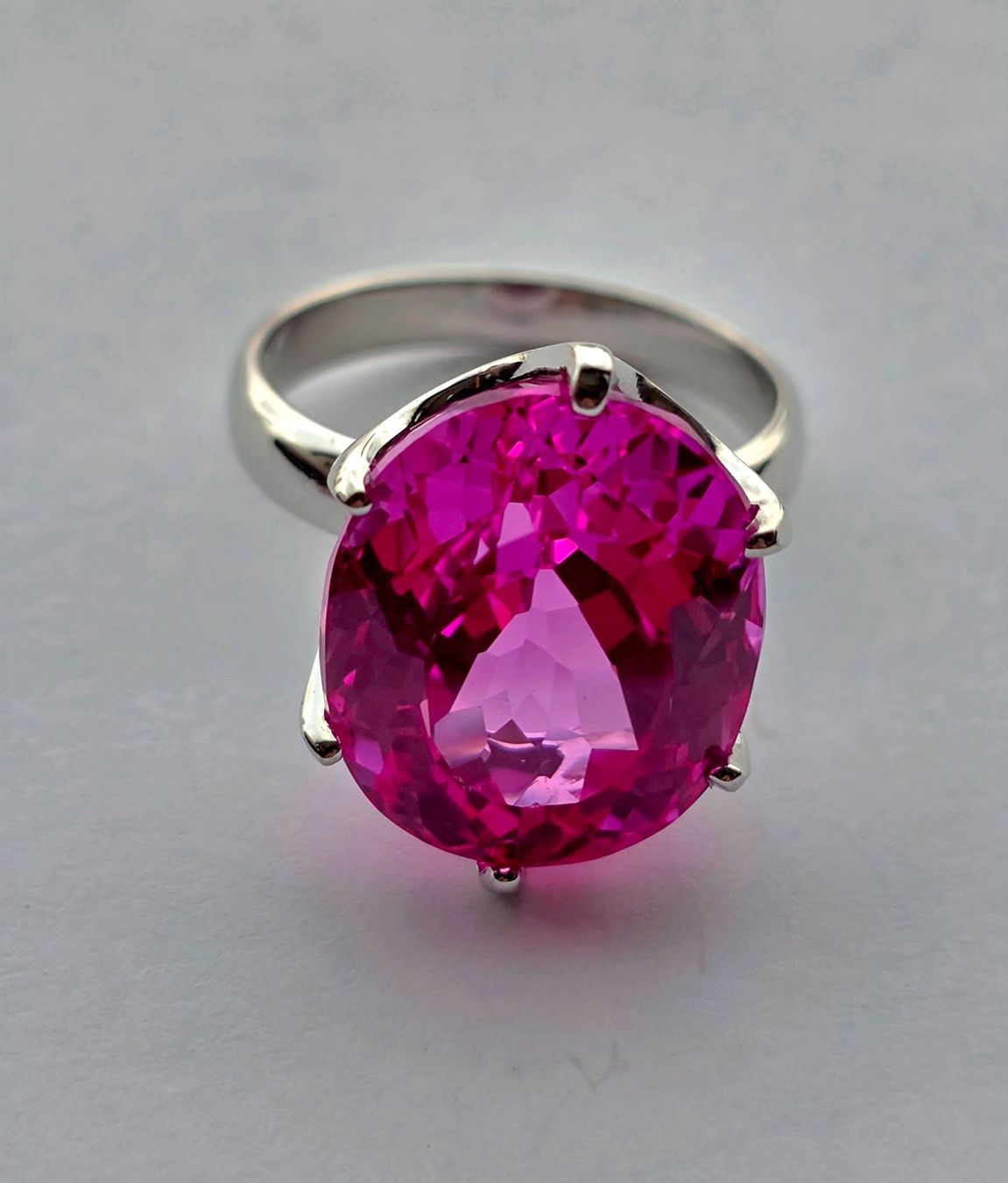 Anelli: Fingerring Solitaire rosa Topas – Nuovo (secondo la descrizione) da Zürich venduto da Benedikt21 1