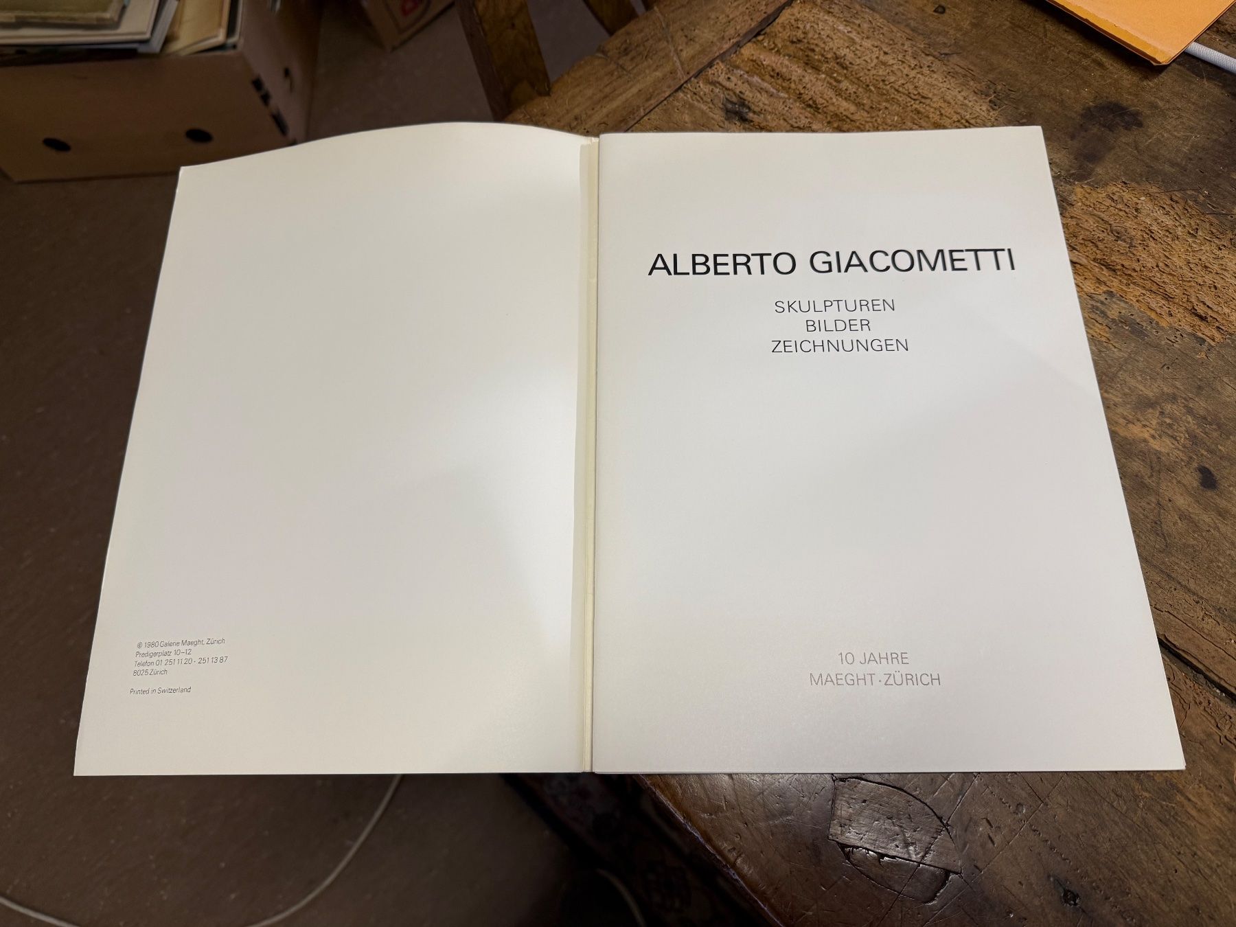Libri: Alberto GIACOMETTI Maeght Zürich 1980 – Usato da Bern venduto da Jwpm66 1