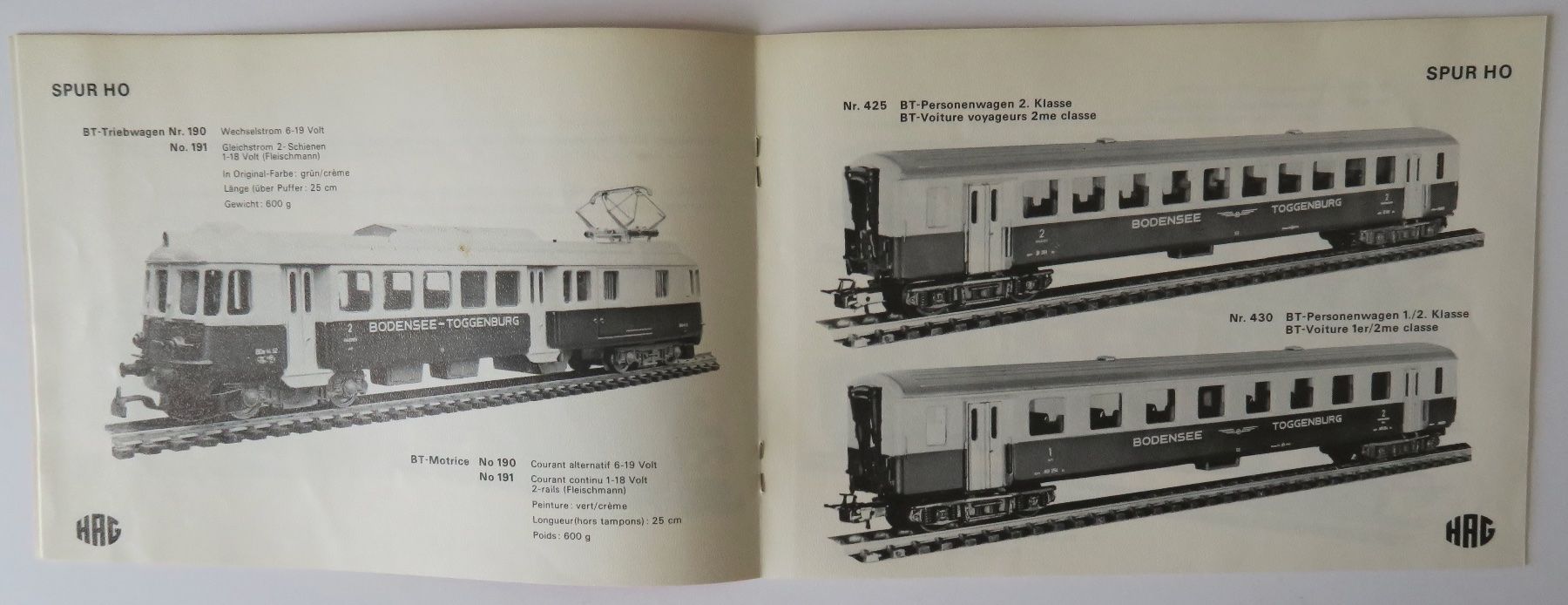 Hag Modellini di ferrovie: Hag Katalog 1975 - 76 – Usato da Seuzach venduto da Knucklehead1200 2