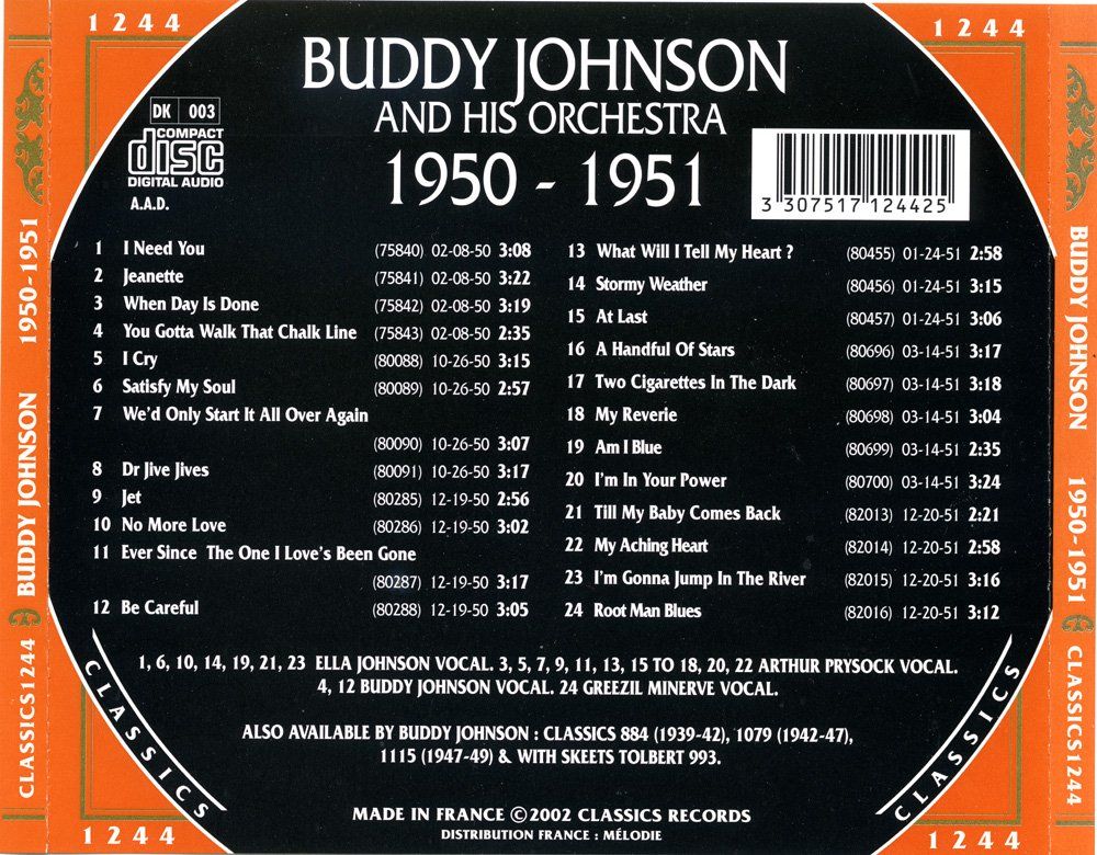 CDs: Jazz-CD:  Buddy Johnson....." (Classics") – D'occasion à Hochfelden par mue_lhm9 1