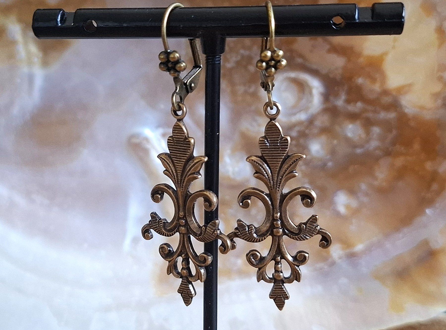 Boucles d'oreille: VINTAGE LILI - Messingohrringe – Neuf avec emballage d'origine à Mühlethal par nicita-modeschmuck