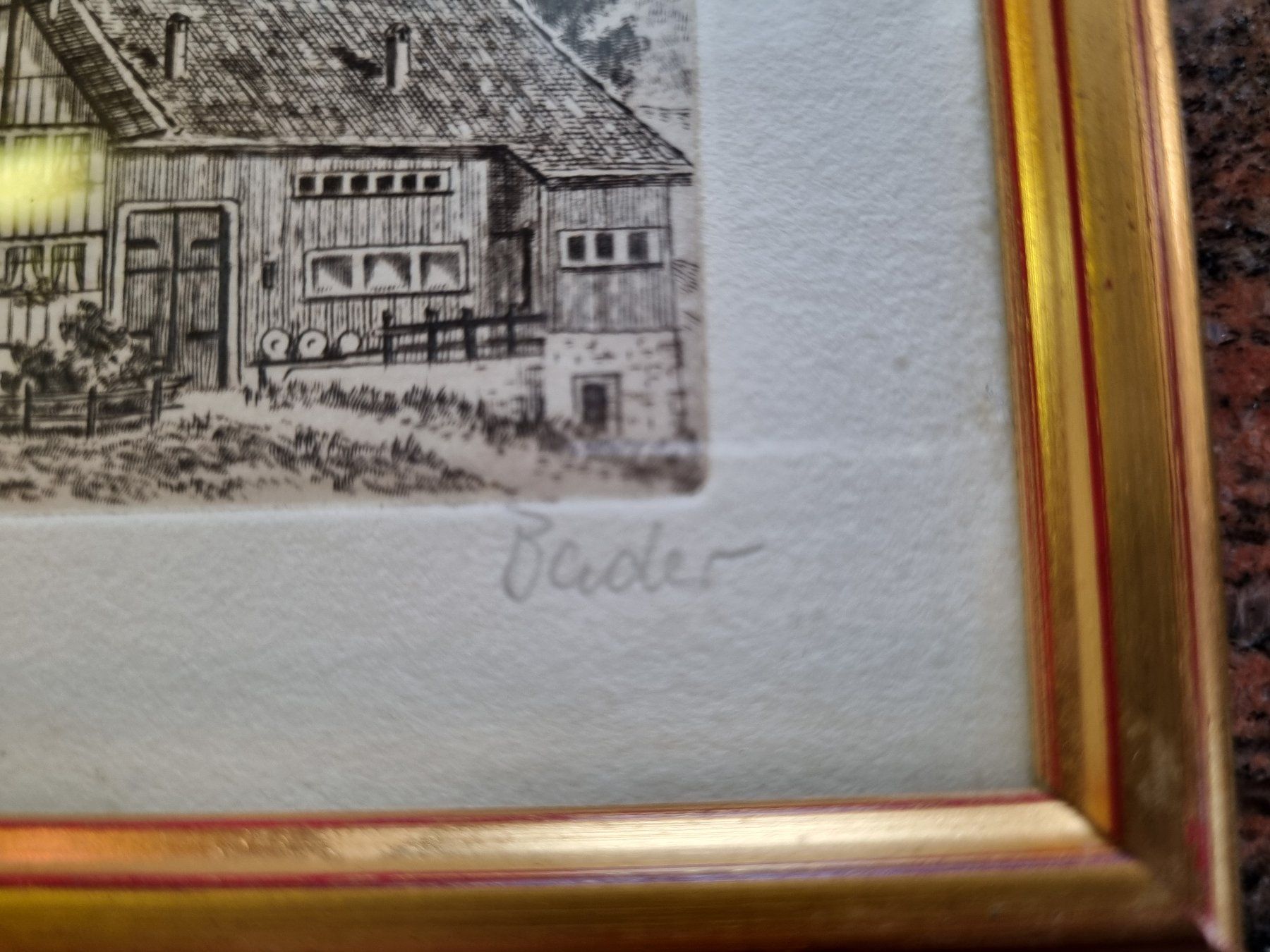 Poster & Bilder: Appenzell Original Radierung Bader, gerahmt . – Neu (gemäss Beschreibung) aus Trachslau von post35 3