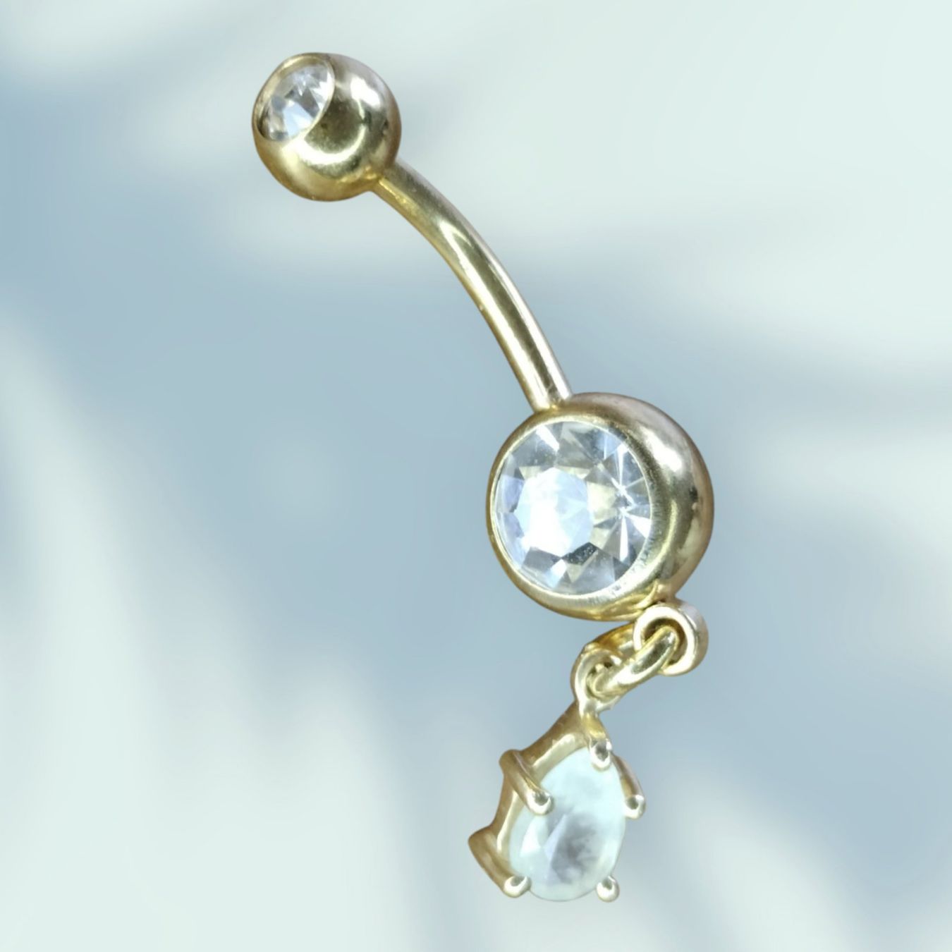 Gioielli per piercing: Bauchnabelpiercing Gold mit Prehnit – Nuovo (secondo la descrizione) da Schwyz venduto da els_7cys 2