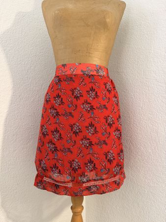 Jupe d'été rouge à fleurs - taille L, neuve avec étiquette!